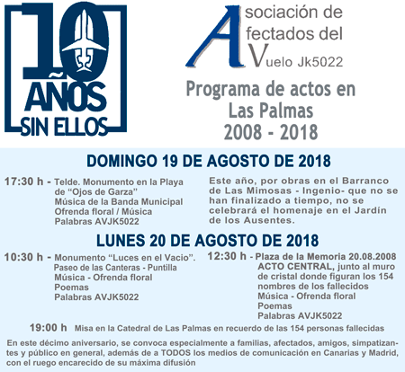 Programa de actos en Las Palmas