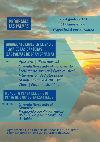 Programa de actos en Las Palmas
